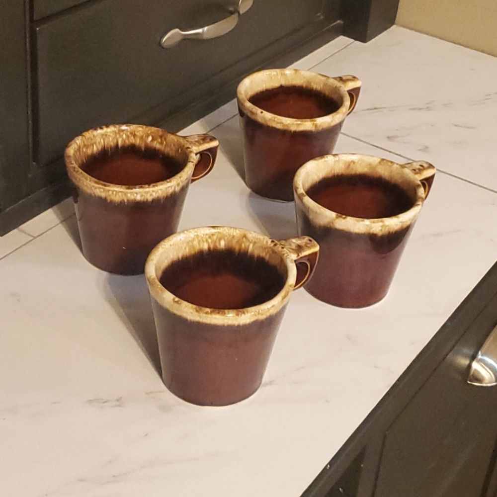 Brown MCM mugs set of 4.